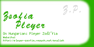 zsofia pleyer business card